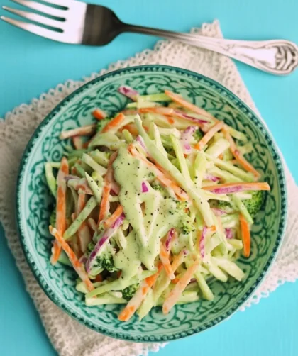 Low Carb Keto Broccoli Slaw Salad