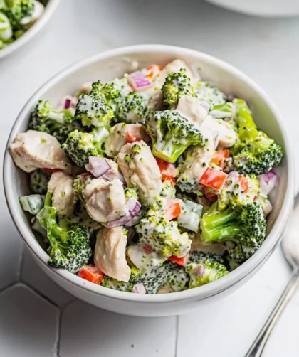 Low Carb Keto Chicken And Broccoli Salad