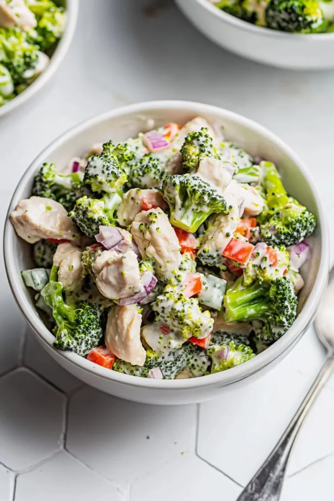 Low Carb Keto Chicken And Broccoli Salad