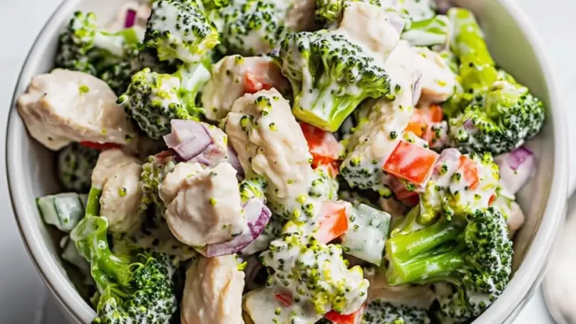 Low Carb Keto Chicken And Broccoli Salad