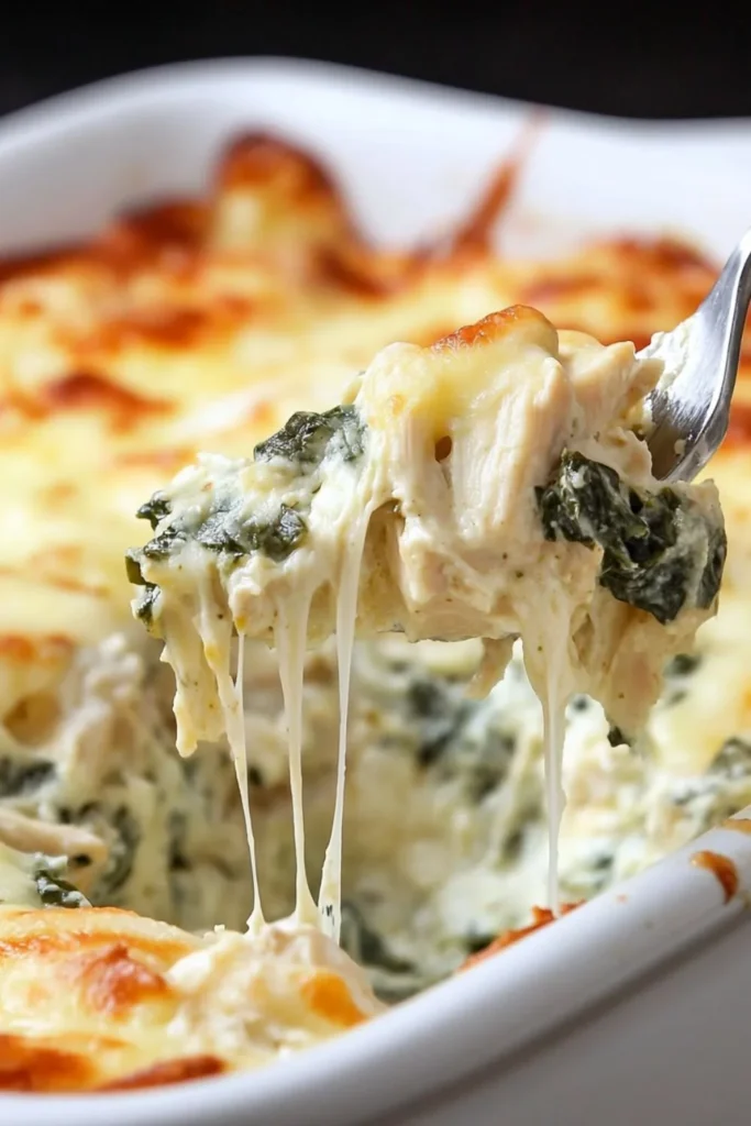 Low Carb Keto Spinach Artichoke Chicken Casserole
