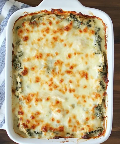 Low Carb Keto Spinach Artichoke Chicken Casserole