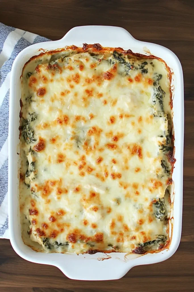 Low Carb Keto Spinach Artichoke Chicken Casserole