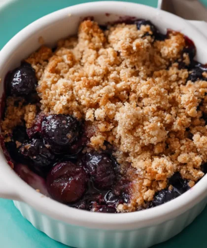Sugar-Free Cherry Crisp – Warm, Juicy, and Crispy Without the Carbs