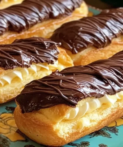 Sugar-Free Éclairs – Keto Choux, Creamy Filling, and a Glossy Chocolate Top