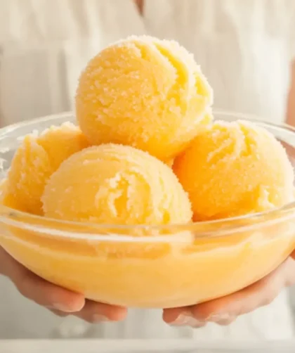 Sugar-Free Mango Sorbet – Fruity, Frosty, and Shockingly Simple