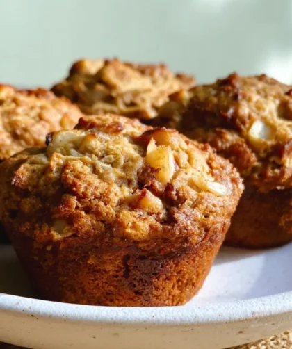 Sugar-Free Pear Muffins – Moist, Fruity, and Blood Sugar-Friendly