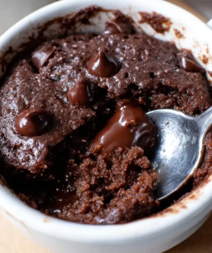 Brownie Mug Cake – Sugar-Free, Single-Serve, and Ready in 3 Minutes