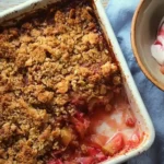 Sugar-Free Rhubarb Crisp – Tart, Toasty, and Summer-Friendly Without the Sugar Crash