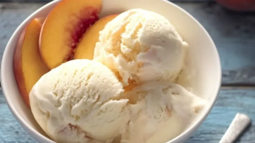 Sugar Free Peach Ice Cream