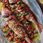 Jamie Oliver Barbecued Red Mullet with a Hot Salsa
