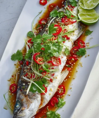 Jamie Oliver Chilli and Ginger Whole Sea Bass Ginger, Chilli & Zingy Lime