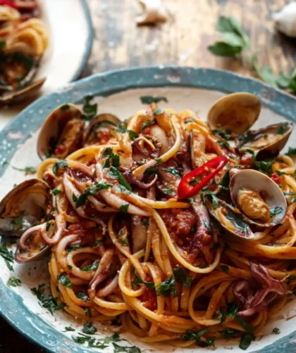 Jamie Oliver Spicy Spaghetti Vongole With a Kickin’ Arrabbiata Twist