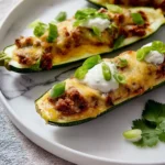 Chili-Stuffed Zucchini Boats Recipe