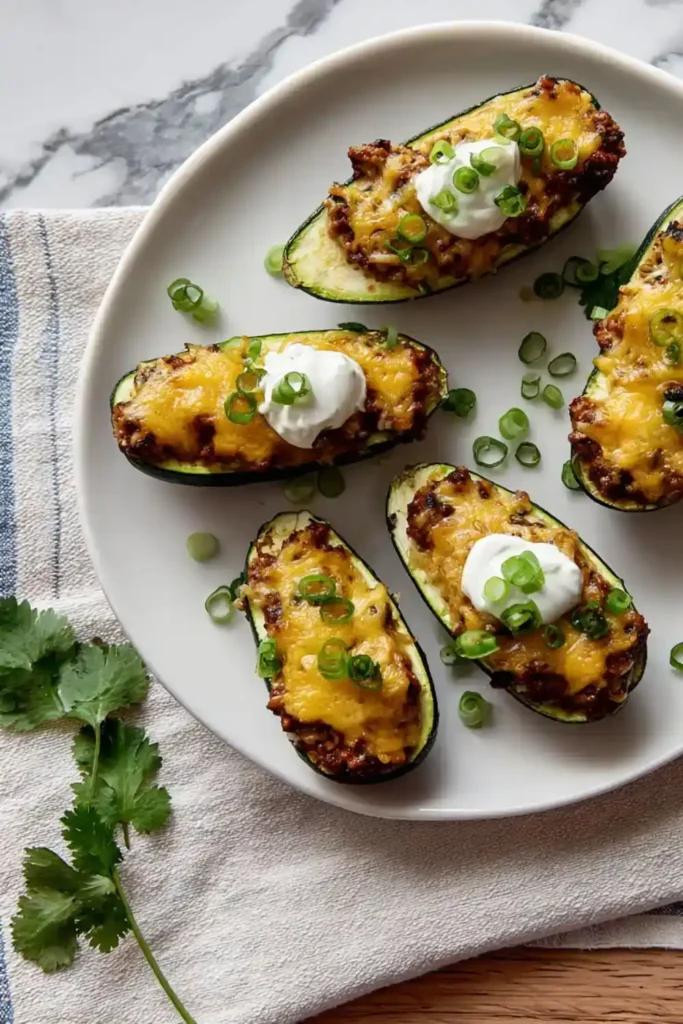 Pioneer Woman Chili-Stuffed Zucchini Boats Recipe