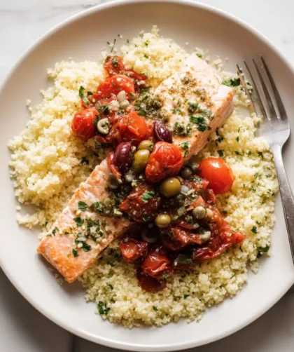 Pioneer Woman Salmon with Olive Caper Relish