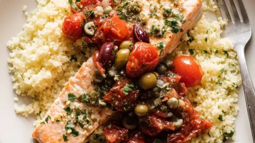 Pioneer Woman Salmon with Olive Caper Relish