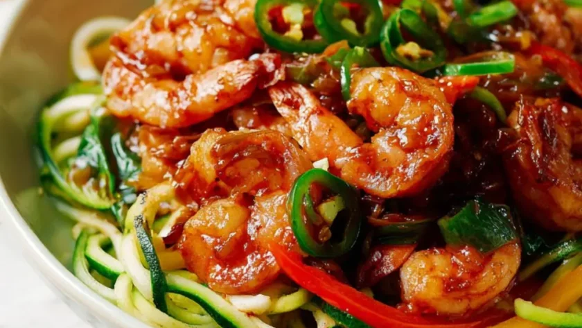 Pioneer Woman Spicy Shrimp Stir-Fry with Zucchini Noodles Recipe